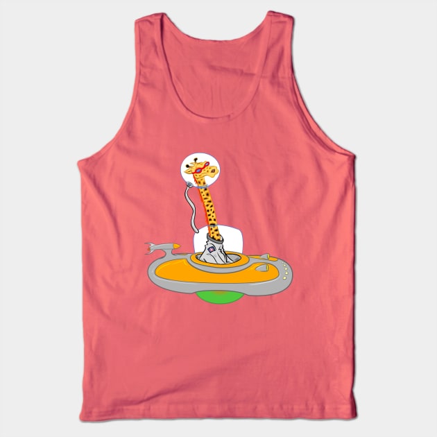 Space Giraffe Tank Top by CheeseHasselberger